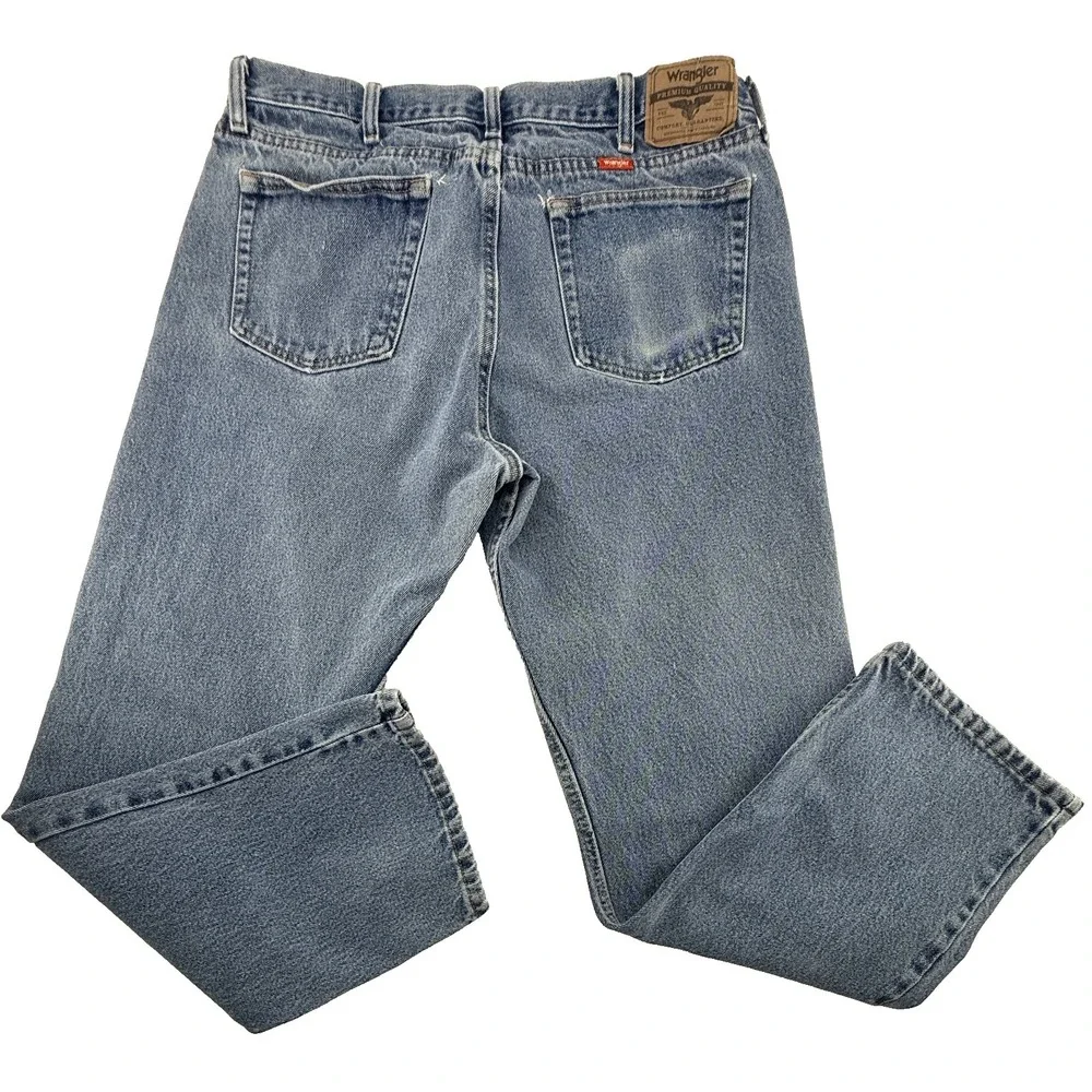 Wrangler Relaxed Fit Jeans Mens‎ 36x32 Light Wash Workwear Denim